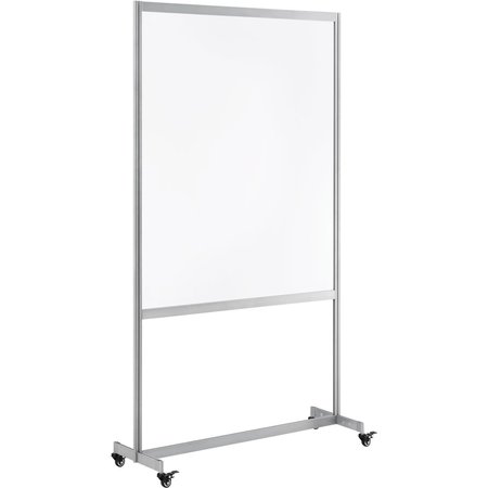 GLOBAL INDUSTRIAL Clear Mobile Divider, Acrylic, 43W x 75H 695870